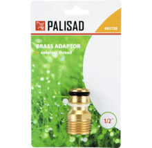 Adaptor Palisad din alamă cu filet exterior, 1/2 inch, pentru conectarea furtunurilor de grădină.