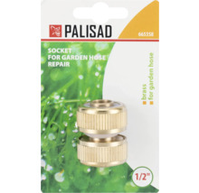 Mufă de reparație Palisad din alamă pentru furtun de grădină, 1/2 inch.
