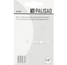 Conector de furtun din alamă Palisad pentru repararea sau prelungirea furtunurilor de grădină, dimensiune 1/2 inch.