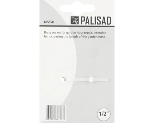 Conector de furtun din alamă Palisad pentru repararea sau prelungirea furtunurilor de grădină, dimensiune 1/2 inch.