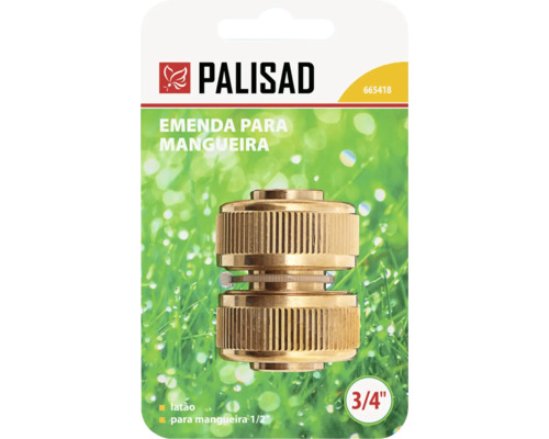 Palisad Logo, conector de furtun din alamă pentru furtunuri de 1/2 inch cu racord de 3/4 inch.
