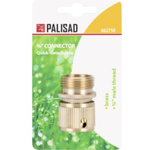 Conector de furtun Palisad din alamă, filet exterior de 3/4 inch, cuplaj rapid.