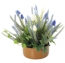 Flori artificiale decorative într-un ghiveci