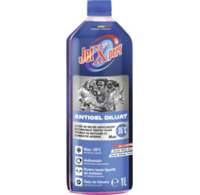 Antigel diluat JetXpert, 1 litru, anticoroziv, pentru motoare cu combustie internă, gata de folosire până la minus 35 grade Celsius.