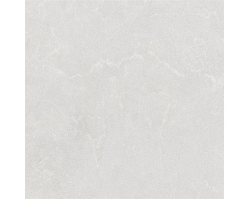 Placă ceramică pătrată din gresie porțelanată cu aspect de piatră, nervuri discrete și suprafață structurată.