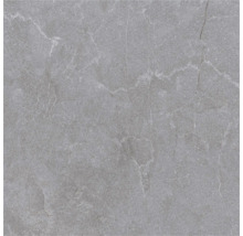 Placă de gresie porțelanată gri cu aspect de piatră naturală, textură fină și nervuri discrete.