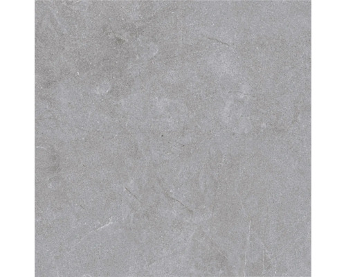 Gresie porțelanată cu aspect de beton, gri, suprafață mată.