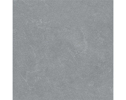 Placă de gresie porțelanată gri cu aspect de piatră, textură subtilă și vinișoare fine.