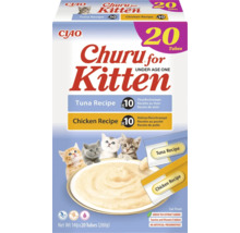 Gustare lichidă Ciao Churu pentru pisicuțe, pachet cu 20 de tuburi, rețete cu ton și pui, 280 de grame.