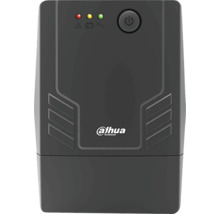 Sigla Dahua sub diodele emițătoare de lumină și un buton de pornire pe o sursă de alimentare neîntreruptibilă