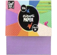 Craft ID Logo, set de hârtie pentru origami cu 50 de foi, diverse modele, format 15 pe 15 centimetri, recomandat de la trei ani.