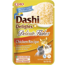 Hrană complementară pentru pisici Ciao Dashi Delights Delicate Flakes rețetă cu pui pliculeț de 40 grame