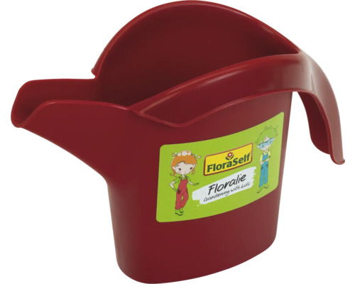 Stropitoare pentru copii Floralie de la FloraSelf din plastic roșu cu mâner și cioc.