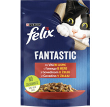 Felix Fantastic hrană pentru pisici cu vită în aspic