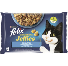 Felix Sensations Jellies hrană pentru pisici cu gust de pește, fără coloranți