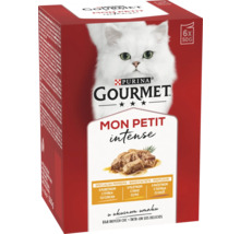 Gourmet Mon Petit Intense hrană pentru pisici, pachet de 6