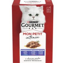 Purina Gourmet Mon Petit Intense hrană pentru pisici, pachet multiplu cu diferite arome