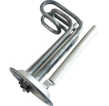 Element de încălzire pentru rezervoare de apă caldă cu flanșă și anod de protecție din metal.
