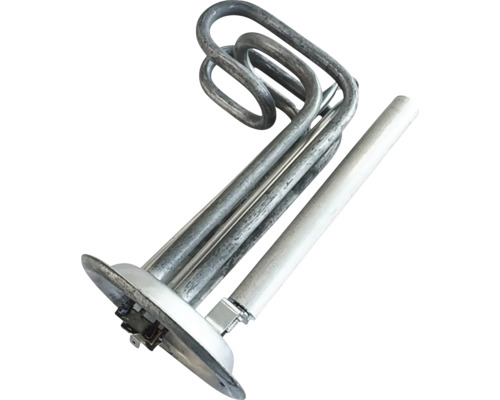 Element de încălzire pentru rezervoare de apă caldă cu flanșă și anod de protecție din metal.