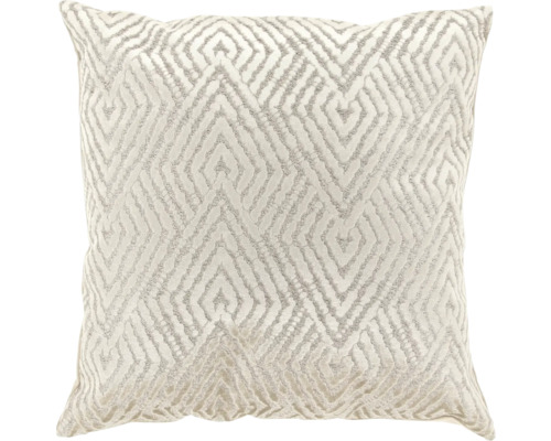 Pernă decorativă cu model geometric de romburi și suprafață texturată.