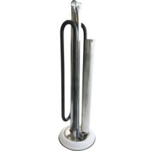 Element de încălzire pentru boiler cu flanșă rotundă și tub de protecție metalic.