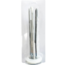 Element de încălzire din metal pentru boilere în ambalaj transparent.