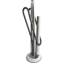 Element de încălzire pentru boilere din metal cu bază circulară și tijă de încălzire curbată.