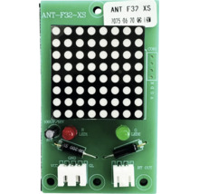 Modul de afișaj cu matrice LED cu opt pe opt puncte, placă de circuit verde, componente electronice și conectori albi.