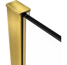 Imagine detaliată a unei balustrade cu efect metalic