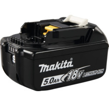 Acumulator Makita litiu-ion de 18 volți cu o capacitate de 5,0 amperi-oră.