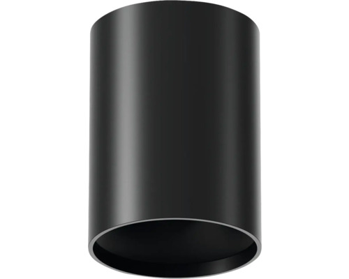 Spot aplicat cilindric pentru tavan în varianta negru mat.