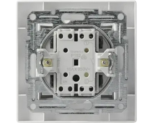 Mecanism pentru întrerupător cu montaj încastrat și ramă metalică, 10AX 250 Volți.