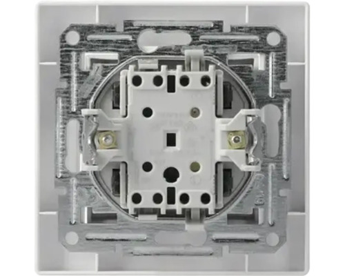 Inserție priză încastrată din metal și plastic.