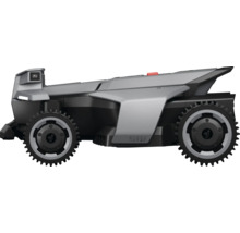 Robot de tuns iarba gri cu roți mari