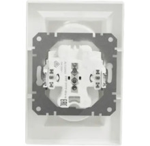 Mecanism întrerupător încastrat pentru instalație electrică cu inel de susținere din metal.