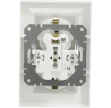 Inserție priză cu contact de protecție pentru montaj sub tencuială cu ramă de susținere metalică pentru 16 Ampere și 250 Volt