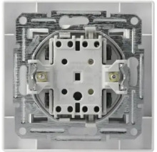 Mecanism pentru priză încastrată fabricat din plastic și metal.
