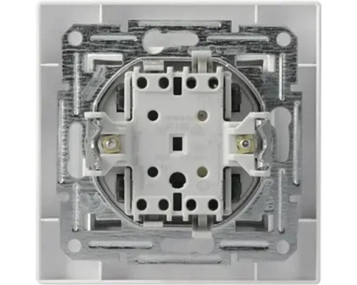 Mecanism pentru priză încastrată fabricat din plastic și metal.