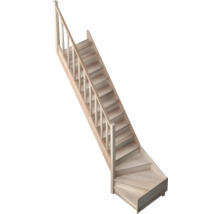 Scară din lemn cu balustradă pentru interior