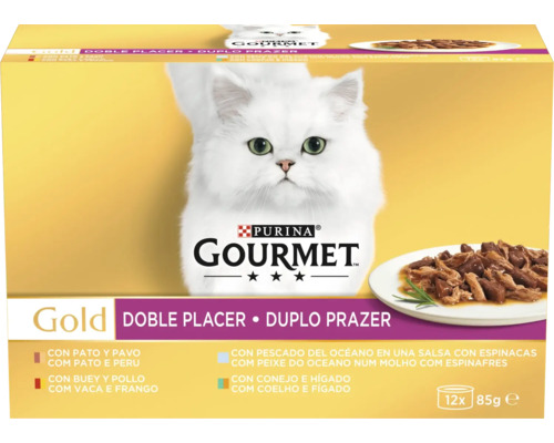 Unitate de ambalare Purina Gourmet Gold hrană pentru pisici cu arome diferite