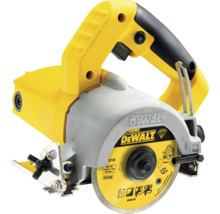 Mașină de tăiat plăci ceramice DeWalt cu disc diamantat pentru tăieri umede și uscate.
