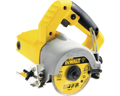 Mașină de tăiat plăci ceramice DeWalt cu disc diamantat pentru tăieri umede și uscate.
