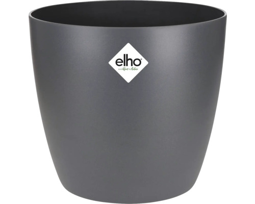 Mască pentru flori elho Brussels, plastic, Ø 25 cm, antracit Ghiveci de flori din plastic