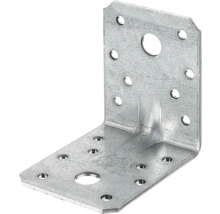 Conector unghiular din metal cu găuri pentru fixare