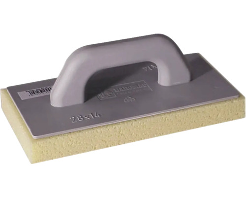 Drișcă burete hidro-absorbant Haromac 280x140x30 mm, mâner din plastic Gletieră cu burete și mâner, dimensiuni 28 x 14 cm