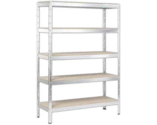 Raft metalic cu cinci rafturi pentru depozitare