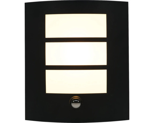 Corp de iluminat exterior pătrat cu trei câmpuri de lumină și senzor de mișcare