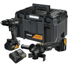 Set DeWalt McLaren Special Edition cu masina de gaurit si insurubat cu acumulator, polizor unghiular, incarcator si cutie TSTAK.