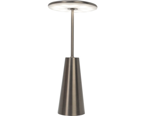 Lampă de masă din metal cu abajur rotund