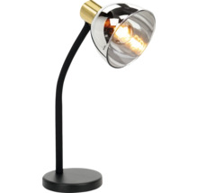 Lampă de birou cu abajur, braț flexibil și bază rotundă